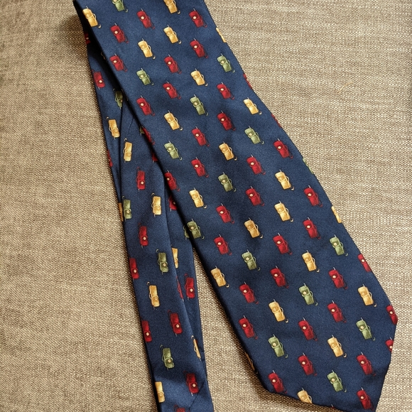 Vintage Coach silk cellphone bag pattern tie - Picture 1 of 5